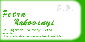 petra makovinyi business card